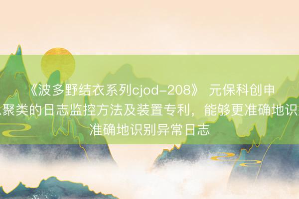 《波多野结衣系列cjod-208》 元保科创申请基于消息聚类的日志监控方法及装置专利，能够更准确地识别异常日志
