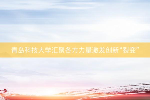 青岛科技大学汇聚各方力量激发创新“裂变”