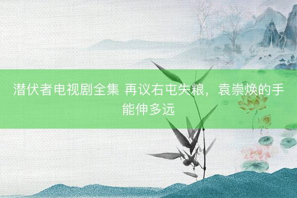潜伏者电视剧全集 再议右屯失粮，袁崇焕的手能伸多远