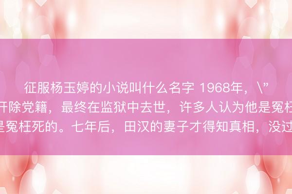 征服杨玉婷的小说叫什么名字 1968年，