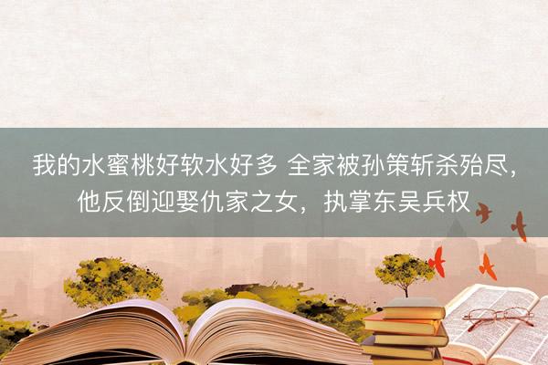 我的水蜜桃好软水好多 全家被孙策斩杀殆尽，他反倒迎娶仇家之女，执掌东吴兵权