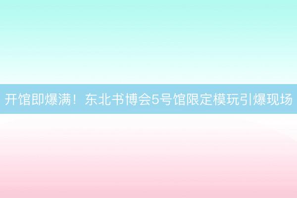 开馆即爆满！东北书博会5号馆限定模玩引爆现场